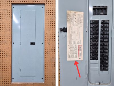 Electrical panel door